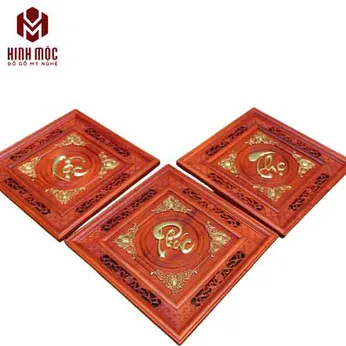 Tranh Phúc Lộc Thọ vuông 61cm