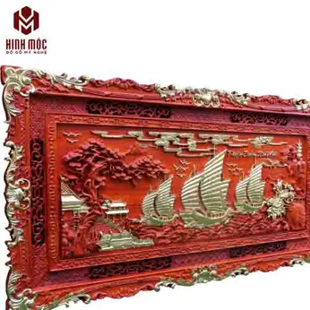 Tranh thuyền buồm dài 1,55m