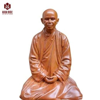 Tượng gỗ thầy Thích Nhất Hạnh cao 20cm