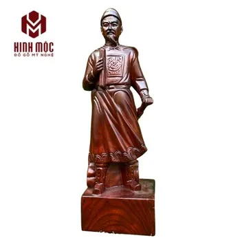 Tượng gỗ Trần Hưng Đạo mini cao 25cm gỗ trắc