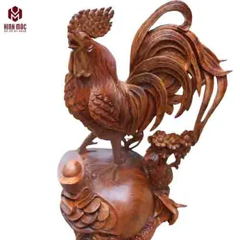 Tượng nhất kê gỗ hương cao 52cm