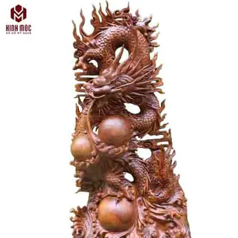 Rồng cao 81cm gỗ hương ta