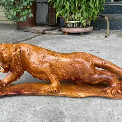 Cọp gỗ hương dài 55cm