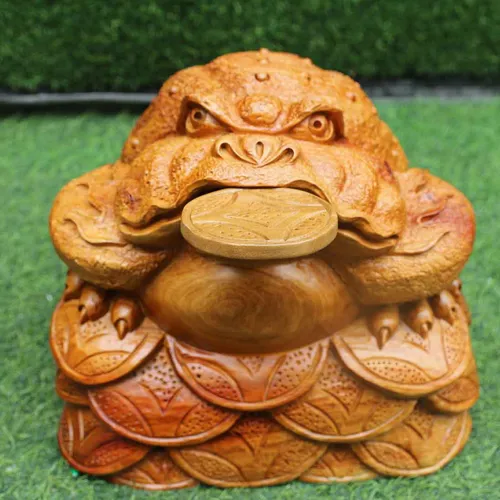 Cóc gỗ hương ta cao 30 ngang 33cm