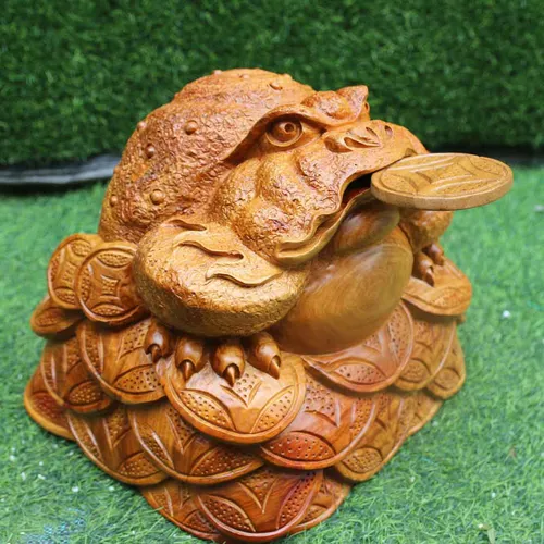 Cóc gỗ hương ta cao 30 ngang 33cm