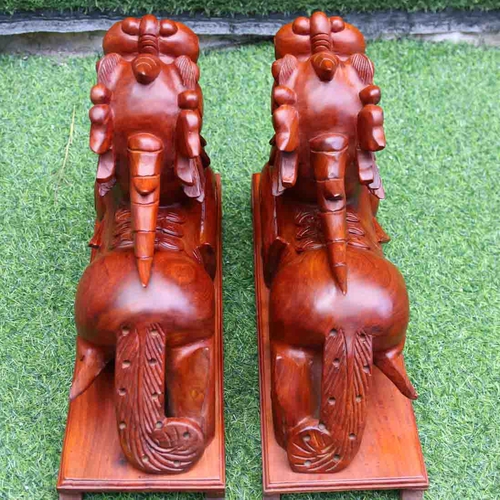 Đôi tỳ hưu dài 30cm gỗ hương ta