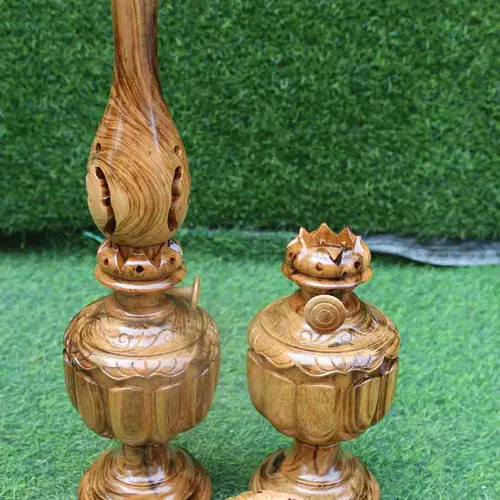 Đèn thờ gỗ gụ cao 50cm