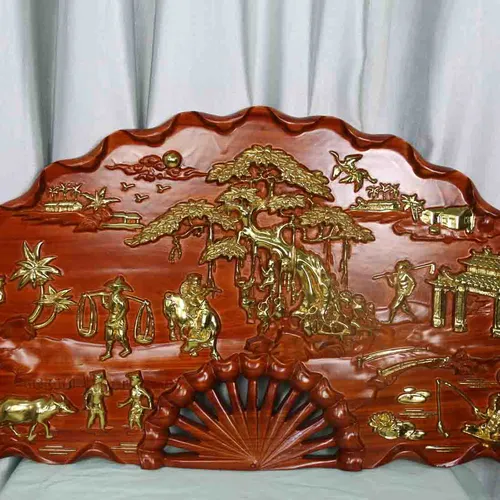 Quạt gỗ đồng quê dài 1m