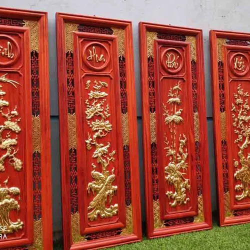 Tranh gỗ vinh hoa phú quý 