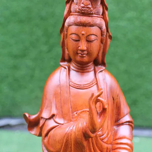 Tượng Quan Âm Bồ Tát đứng đài sen cao 60cm