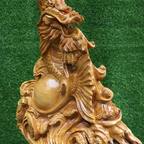 Cá hóa rồng gỗ xá xị cao 75cm