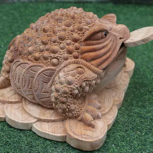Cóc gỗ ngọc am cao 23 ngang 35cm