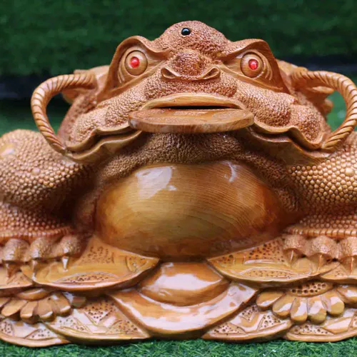 Cóc hoa cúc rộng 47cm gỗ ngọc am