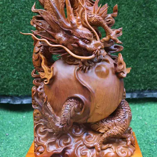 Rồng phong thủy gỗ hương