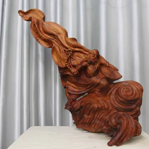 Đạt Ma quá hải cao 60cm gỗ hương