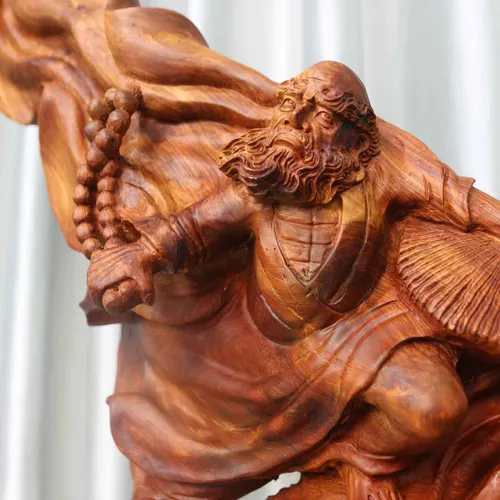 Đạt Ma quá hải cao 60cm gỗ hương