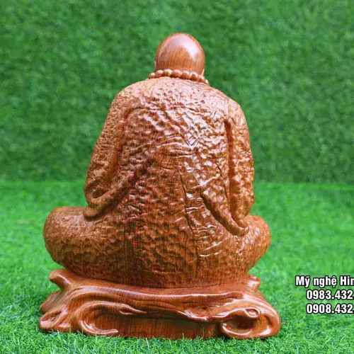 Đạt Ma ngồi thiền 30cm gỗ hương