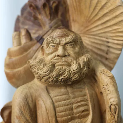 Đạt Ma xách giầy cao 60cm gỗ ngọc am