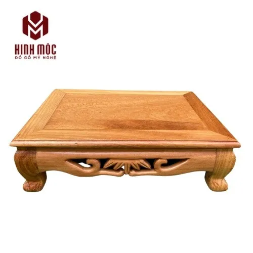 Đế gỗ kê tượng cao 10cm, mặt chữ nhật 40x30cm
