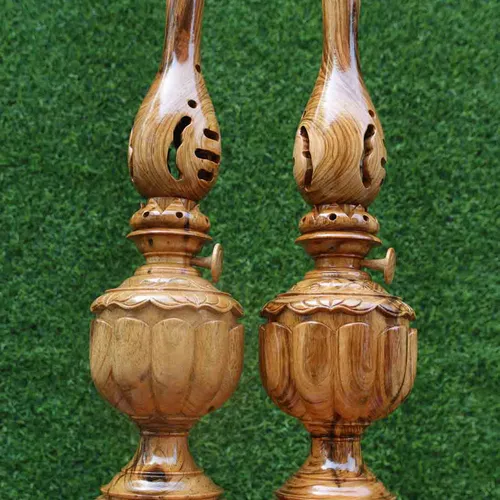 Đèn thờ gỗ gụ cao 50cm