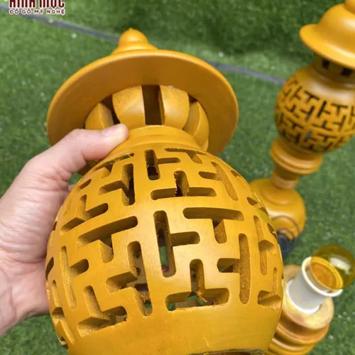 Đèn thờ tổ ong màu mít