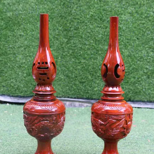 Đèn thờ tứ linh gỗ hương