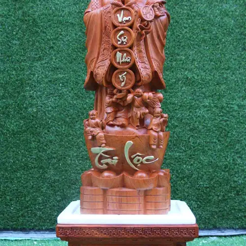 Di Lặc chúc phúc cao 80cm gỗ hương