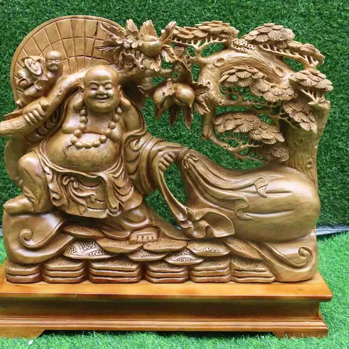 Phỗng kéo bao gỗ xá xị ngang 60cm