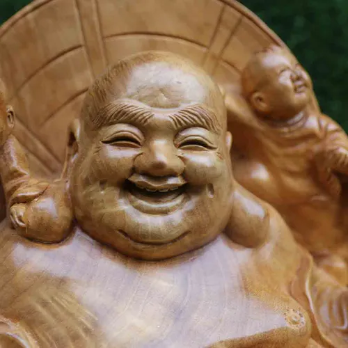 Di Lặc ngũ phúc gỗ xá xị