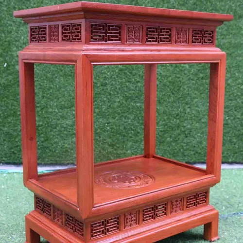 Bàn đèn gỗ hương cao 80cm
