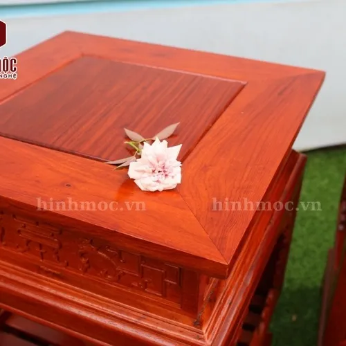 Đôn đèn gỗ hương cao 60cm mặt 40 cm cực đẹp, giá tốt