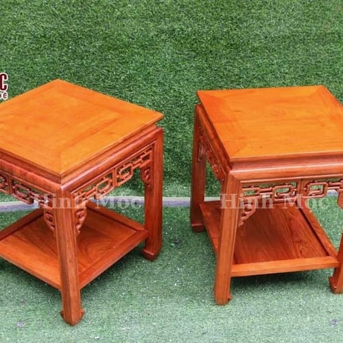 Đôn gỗ mặt vuông 40x40cm gỗ hương đá