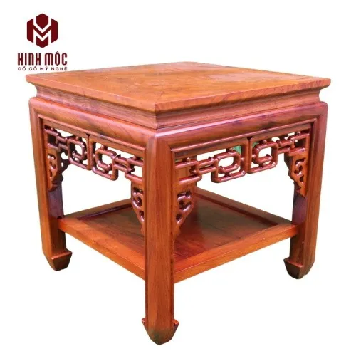 Đôn gỗ mặt vuông 40x40cm gỗ hương đá