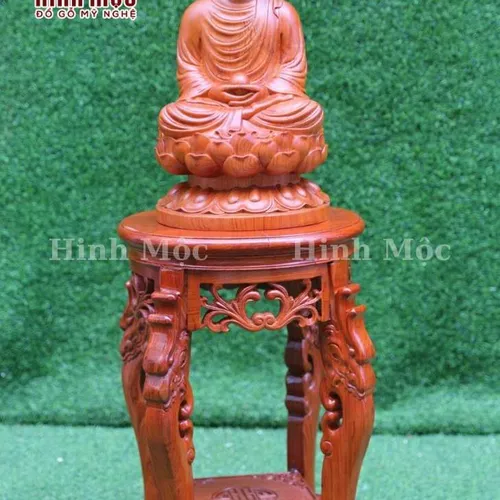 Đôn gỗ tròn chân rồng cao 50-60cm, gỗ hương