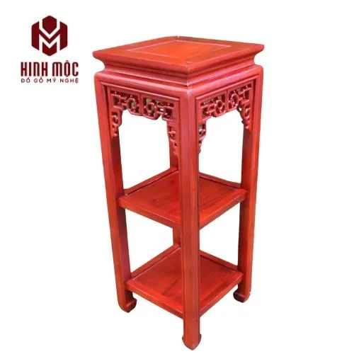 Đôn gỗ vuông 2 tầng cao 80cm gỗ lim bền chắc, giá rẻ