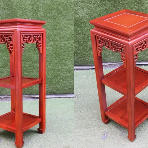 Đôn gỗ vuông 2 tầng cao 80cm gỗ lim bền chắc, giá rẻ