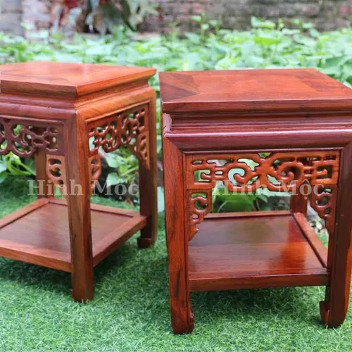 Đôn kê tượng gỗ hương mặt vuông 30x30 cm