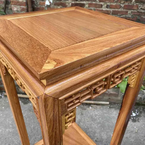 Đôn cao 1m mặt vuông gỗ đỏ