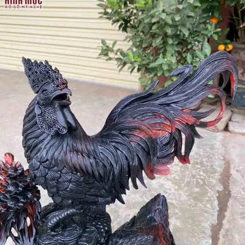 Ổ gà gỗ trắc cao 50cm