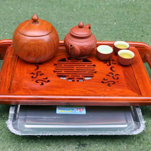 Khay chân cuốn gỗ hương giá rẻ