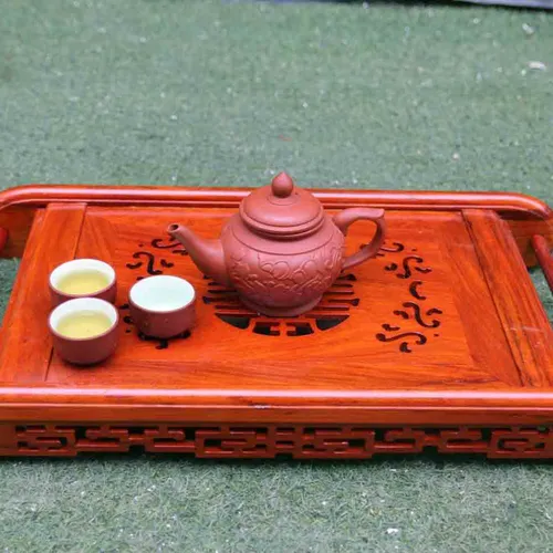 Khay chân cuốn gỗ hương giá rẻ