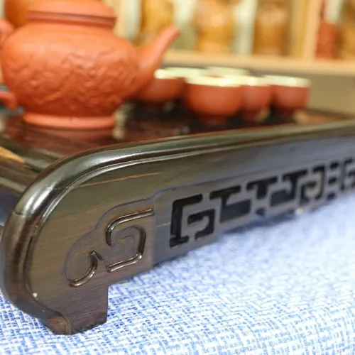 Khay trà cuốn thư gỗ mun cao cấp