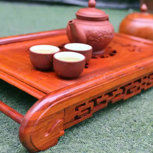Khay chân cuốn gỗ hương giá rẻ