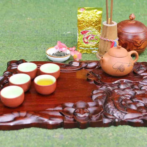 Khay cá chép gỗ gụ