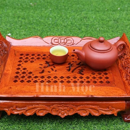 Khay trà thuyền gỗ hương giá rẻ