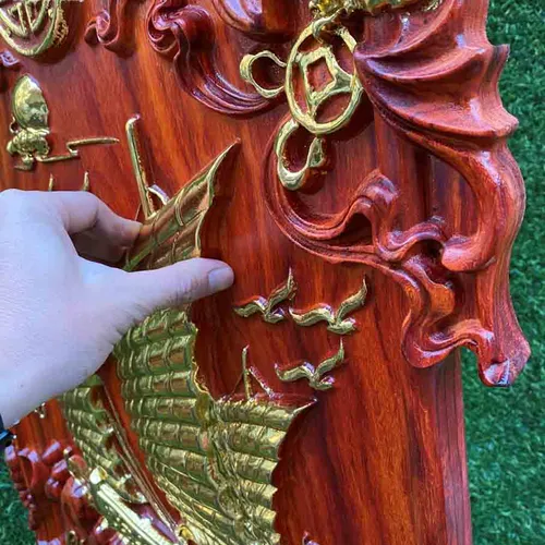 Lốc lịch gỗ thuyền buồm dài 1m