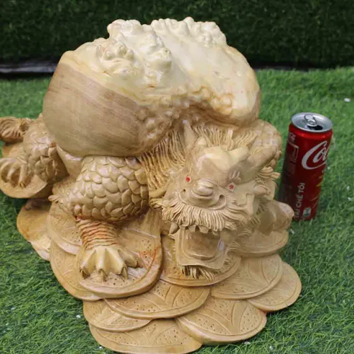 Rùa đầu rồng gỗ nghiến dài 45cm