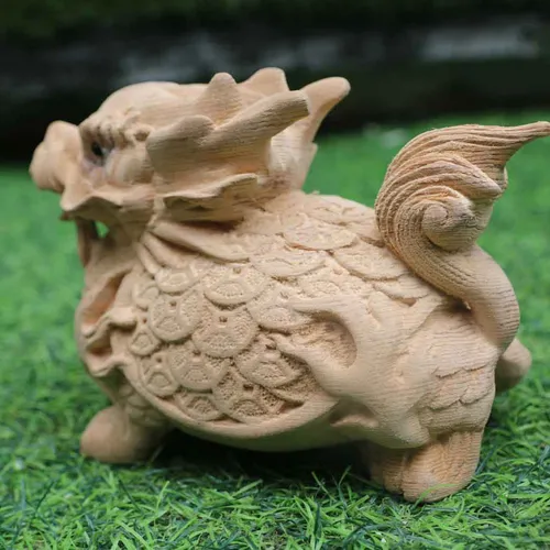 Long Quy nhỏ để xe gỗ ngọc am