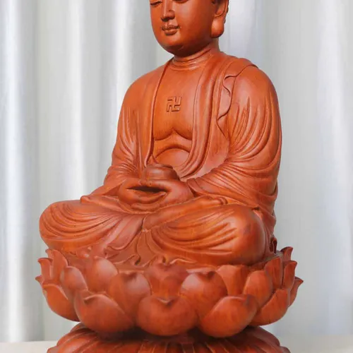 Phật A Di Đà ngồi đài sen cao 50cm