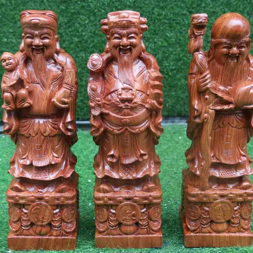 Tượng Phúc Lộc Thọ đầu to cao 50cm